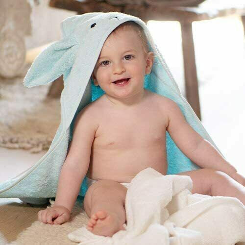 New Luxury 100% Cotton Baby Soft Bunny Hooded Bath Towel 70 x 70cm 5 Colours UK