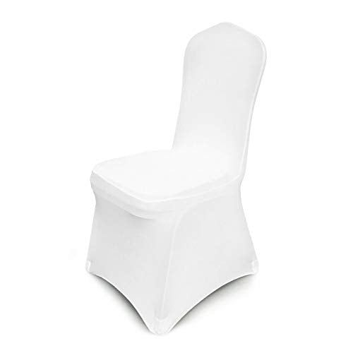 HYGRAD® Plain White Chair Covers Elegant White Chair Covers For Birthdays Weddings Partys Events All Occasions (100)