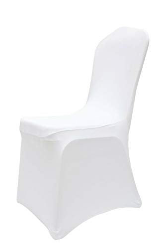 HYGRAD® Plain White Chair Covers Elegant White Chair Covers For Birthdays Weddings Partys Events All Occasions (100)