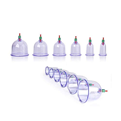 HYGRAD® Multiple Sizes Cupping Therapy Cups Hijama Cups Vacuum Suction Disposable Cups for Chiropractor Acupuncture Physiotherapy (B6, 100)