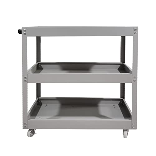 Tool Storage Heavy Duty Durable Garage Trolley Workshop 3 Tier Wheel Cart Shelf HYGRAD®