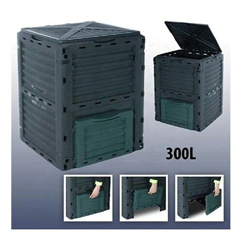 Large Garden Composter Bin Organic Waste Compost Converter Eco Friendly - 300L, Flat Packed