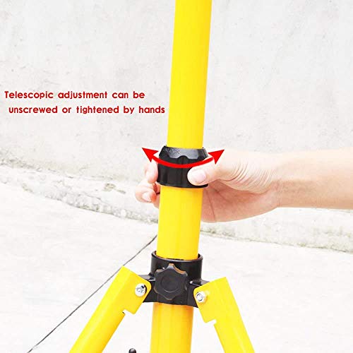 HYGRAD® Floodlight Tripod Stand, Twin Head -Could Mount 1 to 2 Lights, Portable Telescopic Outdoor Lamp Stand 160cm