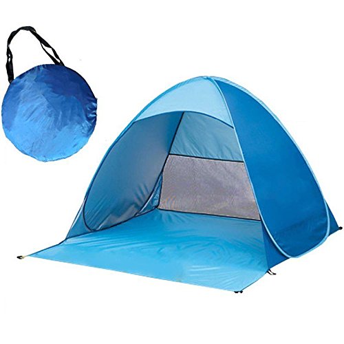 HYGRAD® Pop Up Beach Tent,Rated UPF 50+ for UV Sun Protection,Waterproof Sun Shelters for Family Camping, Fishing, Picnic (Blue)… (Blue)