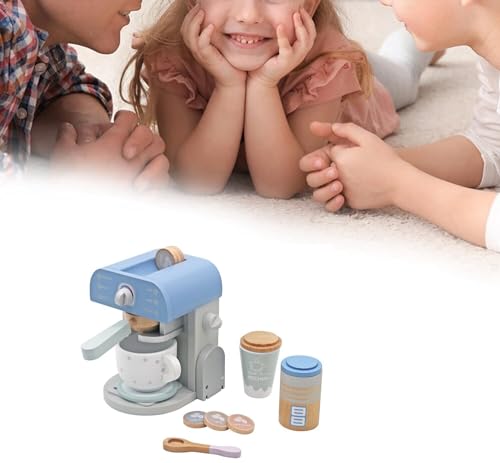 HYGRAD Wooden Kids Toys Play Set Kitchen Accessories Role Play With Accessories For Ages 3+ (Coffee Machine)