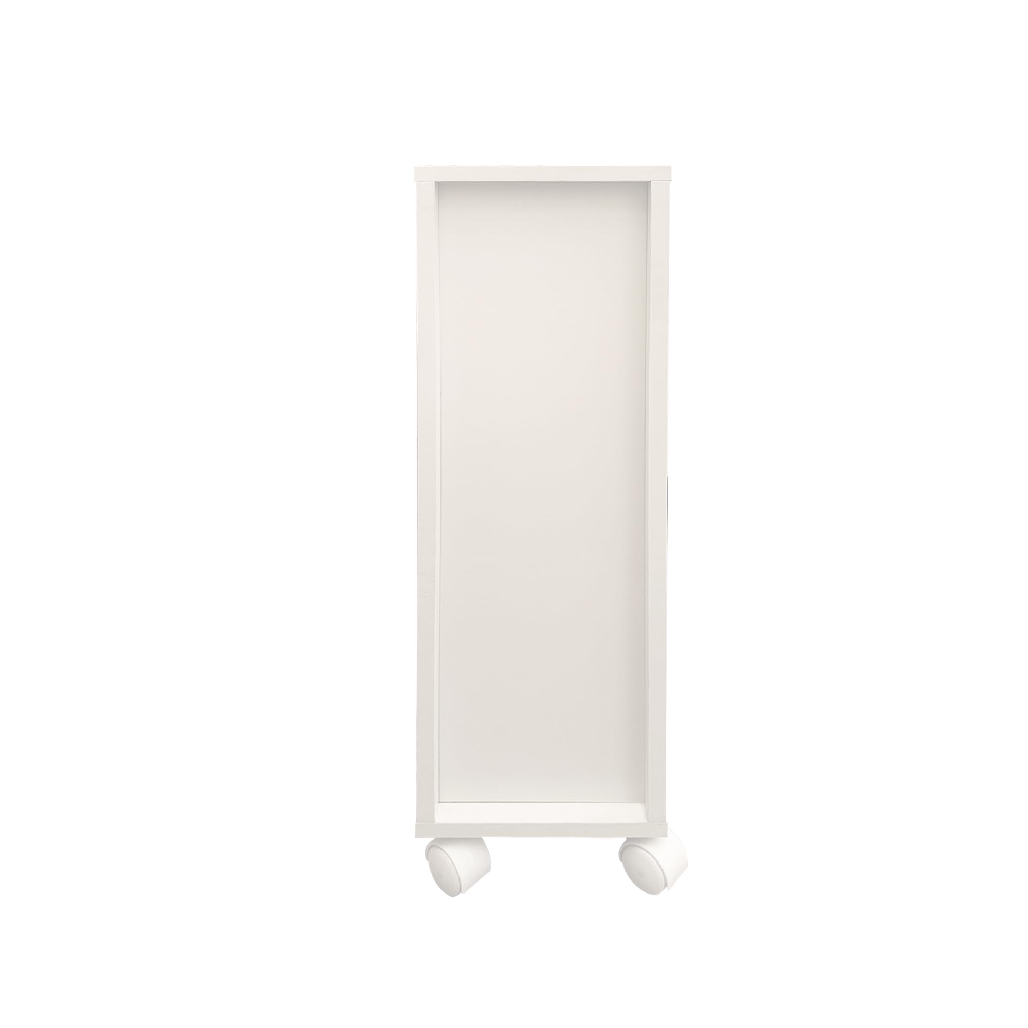 Slim Storage Cabinet, Bathroom Floor Storage Cabinet Narrow Towel Cabinet Organizer with 3 Drawers & Wheels, Freestanding Bathroom Storage Organizer Toilet Paper Holder and Storage