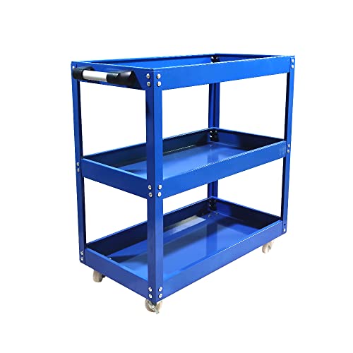HYGRAD® Multi-Function Workshop Garage DIY Tool Storage Trolley Wheel Cart Tray 3 Tier/Shelf 3 levels UK BLUE