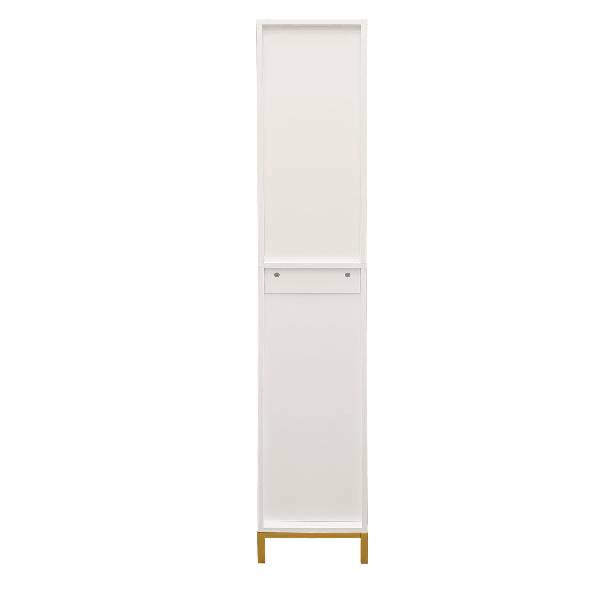 Slim Bathroom Tall Cabinet, Narrow Bathroom Storage Tower Cupboard Unit with Door and Drawers, Tall Bathroom Storage Cupboard Water-Resistant MDF, White 30 * 30 * 170cm