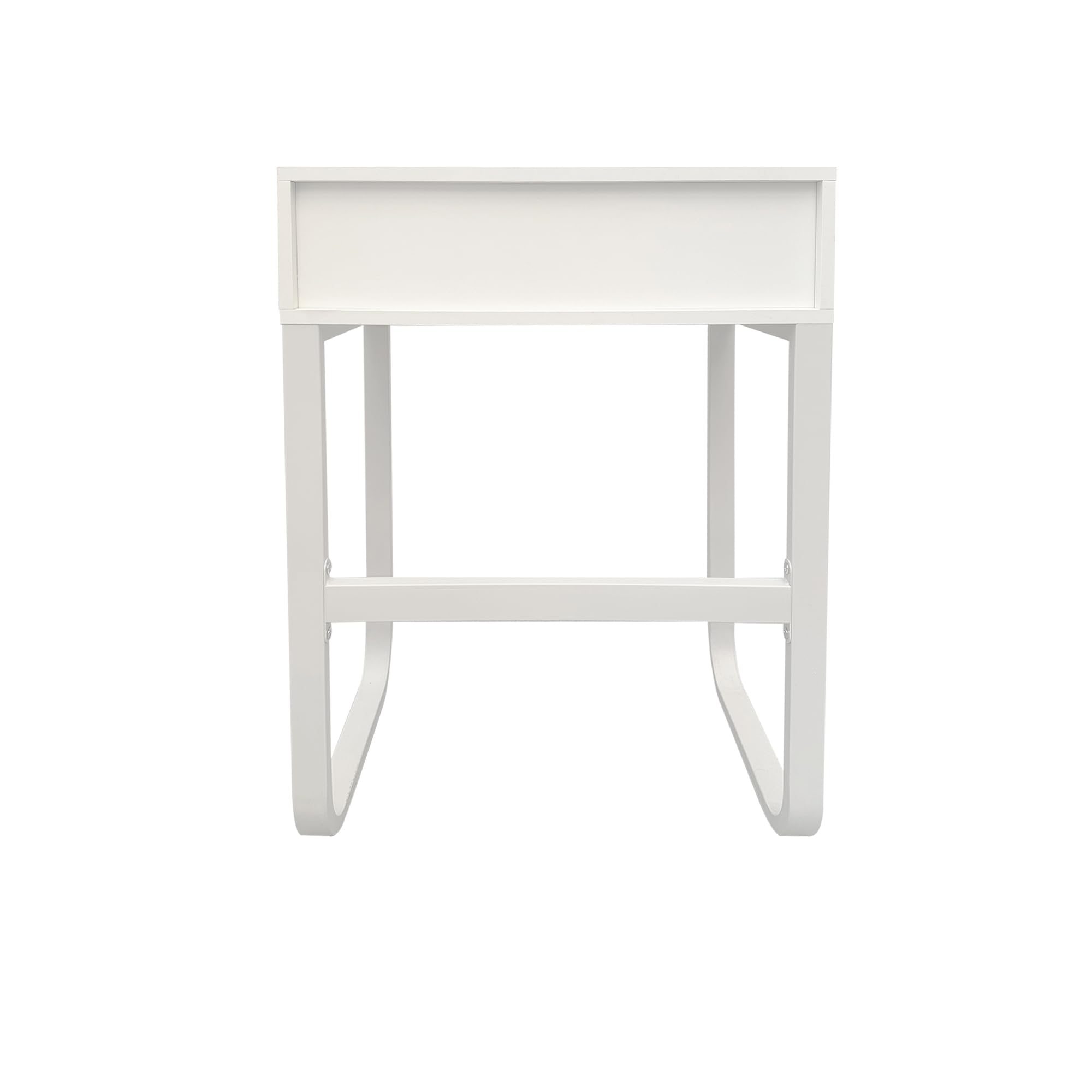 Wooden Kids Desk with Drawers, Mini Children Study Writing Table, Tabletop Bookshelf, Vanity Table, White Computer Desk Student Workstation Children Teenagers Desk with Hooks (White)