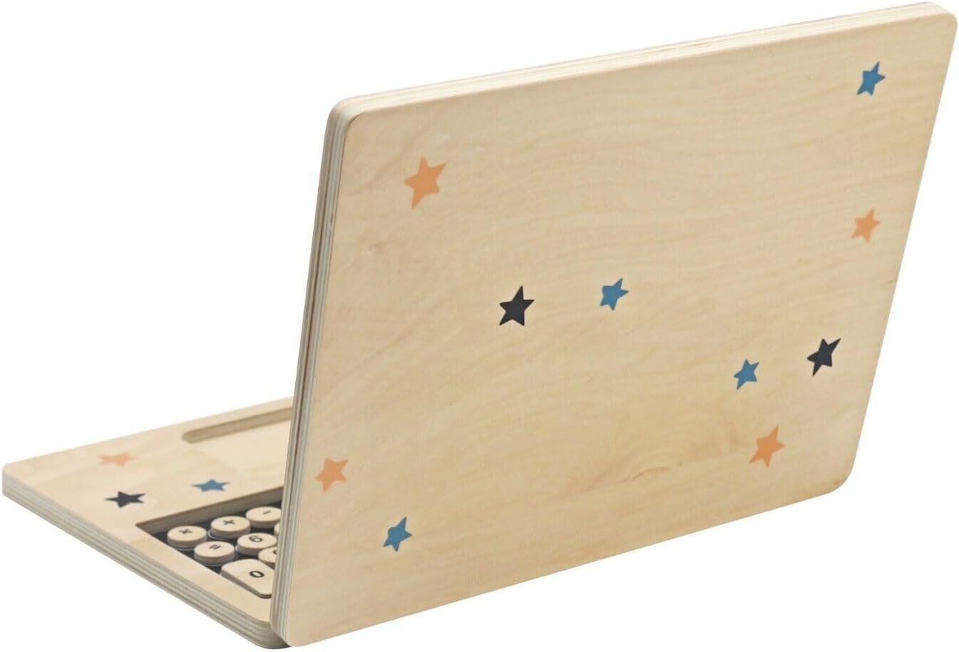 Kids Wooden LapTop And Chalkboard Magnetic Pretend Play Set Early Development Kids Laptop Computer Play Set