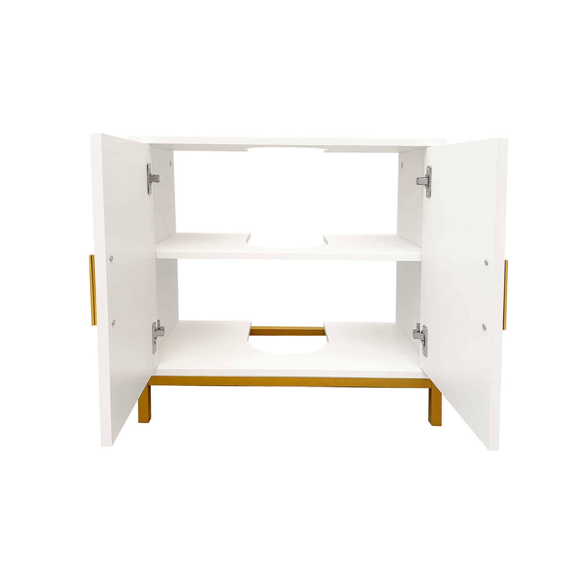 HYGRAD BUILT TO SURVIVE Bathroom Pedestal Under Sink Storage Cabinet, Under Sink Basin Vanity Cabinet Unit Cupboard Storage Furniture with 2 Doors, Basin Cabinet with Adjustable Shelf