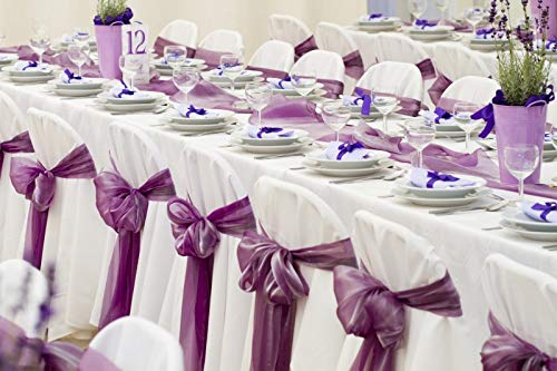 HYGRAD® Plain White Chair Covers Elegant White Chair Covers For Birthdays Weddings Partys Events All Occasions (100)