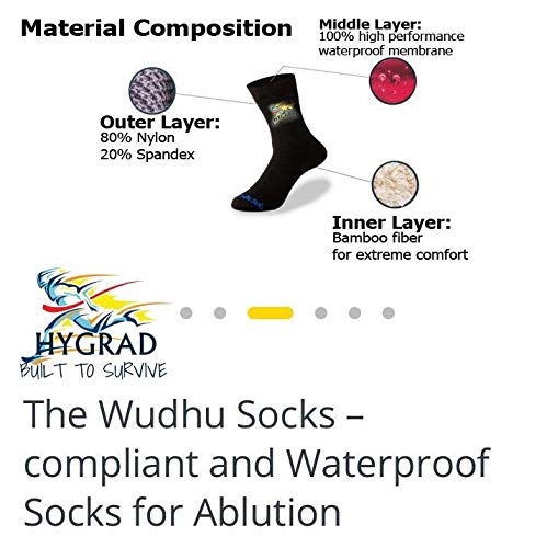 HYGRAD® Waterproof Socks For MEN & WOMEN Outdoor Activities 100% waterproof breathable windproof golf running cycling hiking walking. With technology transports moisture away from the skin (Small)