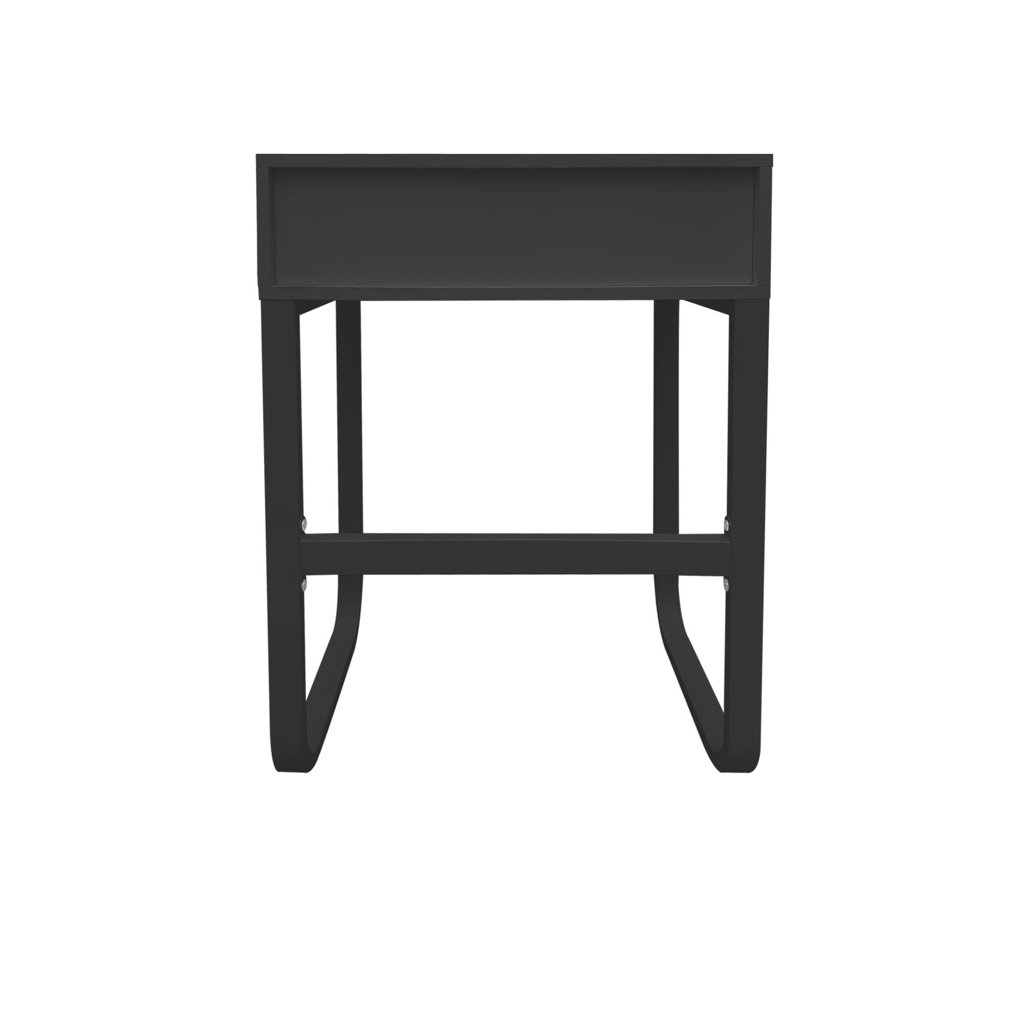 Wooden Kids Desk with Drawers, Mini Children Study Writing Table, Tabletop Bookshelf, Vanity Table, White Computer Desk Student Workstation Children Teenagers Desk with Hooks (Black)