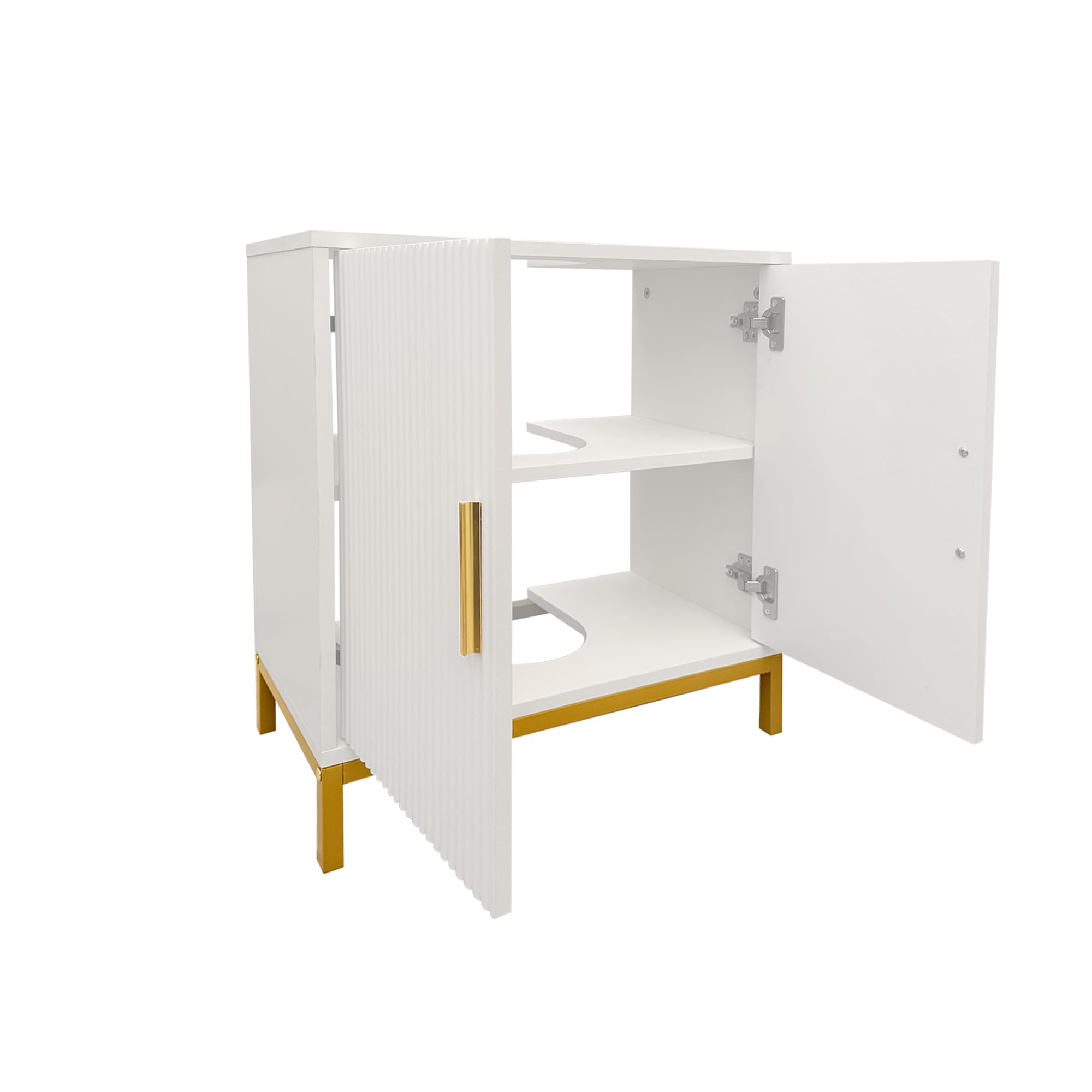 HYGRAD BUILT TO SURVIVE Bathroom Pedestal Under Sink Storage Cabinet, Under Sink Basin Vanity Cabinet Unit Cupboard Storage Furniture with 2 Doors, Basin Cabinet with Adjustable Shelf