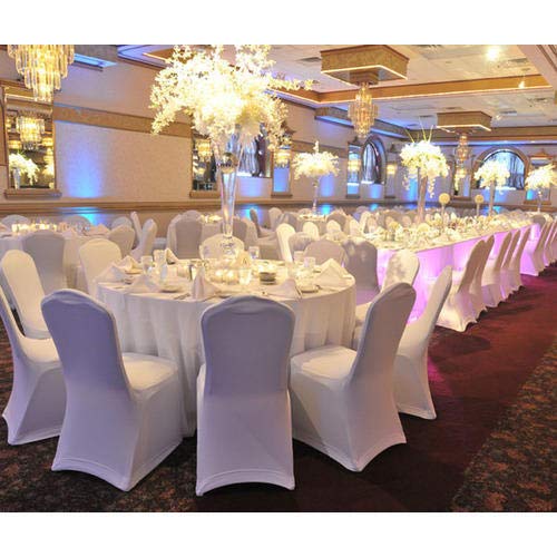 HYGRAD® Plain White Chair Covers Elegant White Chair Covers For Birthdays Weddings Partys Events All Occasions (100)