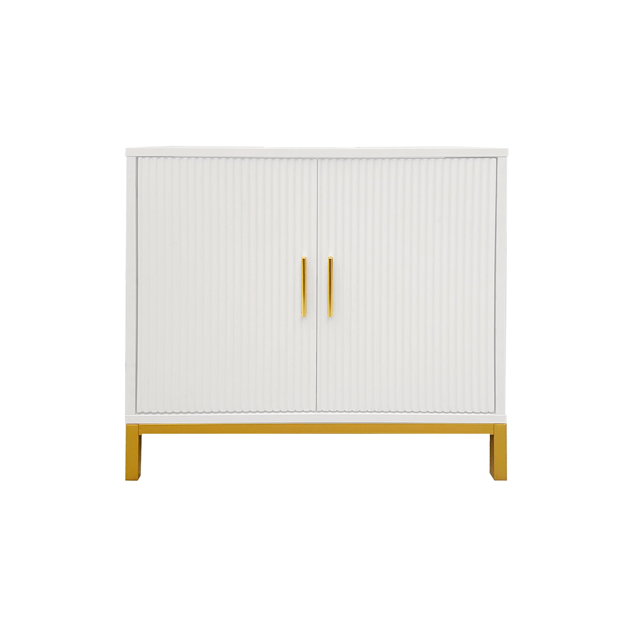 HYGRAD BUILT TO SURVIVE Bathroom Pedestal Under Sink Storage Cabinet, Under Sink Basin Vanity Cabinet Unit Cupboard Storage Furniture with 2 Doors, Basin Cabinet with Adjustable Shelf