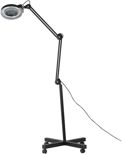 HYGRAD® Floor Standing LED Magnifying Lamp for Dental Clinic Beauty Parlour Medical UK (White)