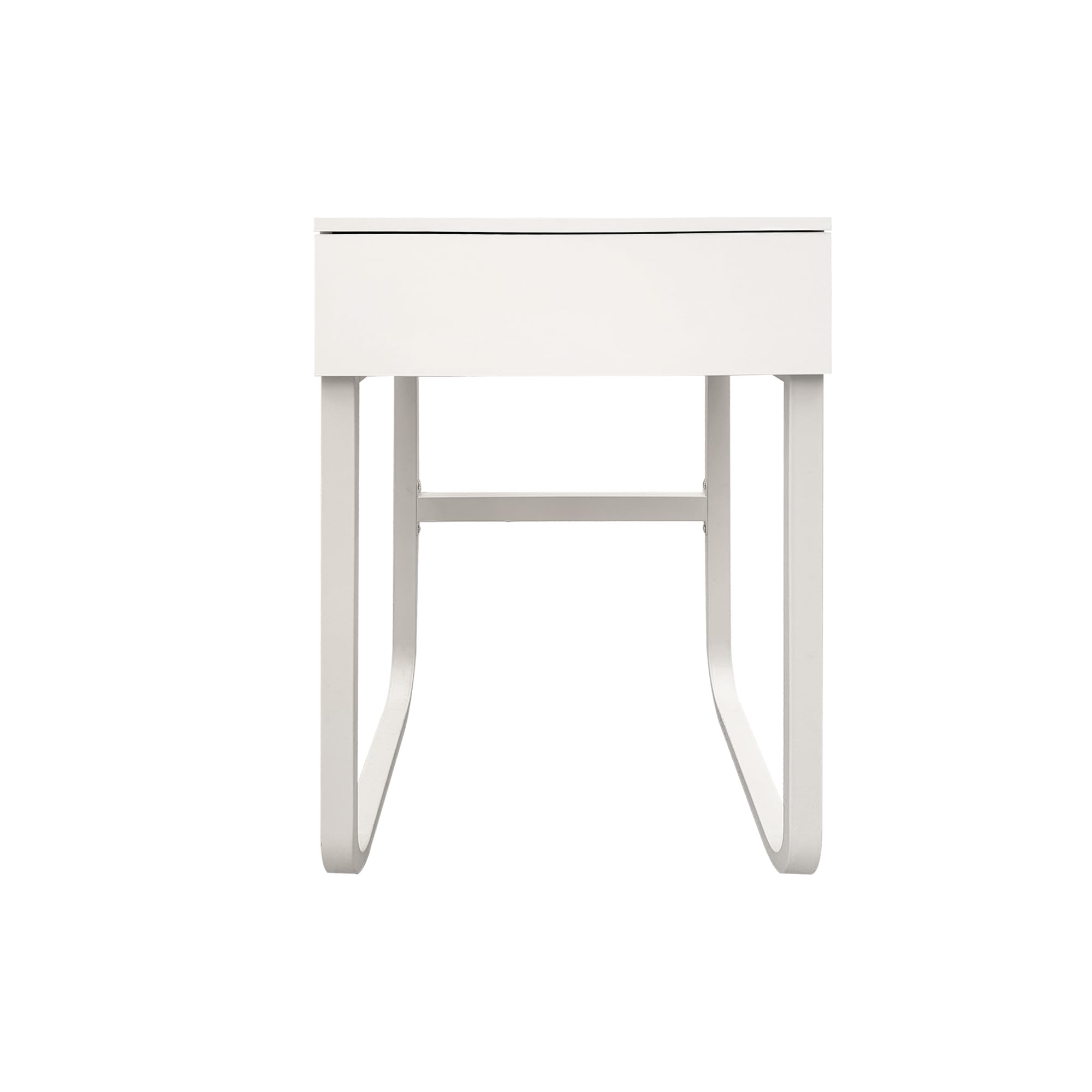 Wooden Kids Desk with Drawers, Mini Children Study Writing Table, Tabletop Bookshelf, Vanity Table, White Computer Desk Student Workstation Children Teenagers Desk with Hooks (White)