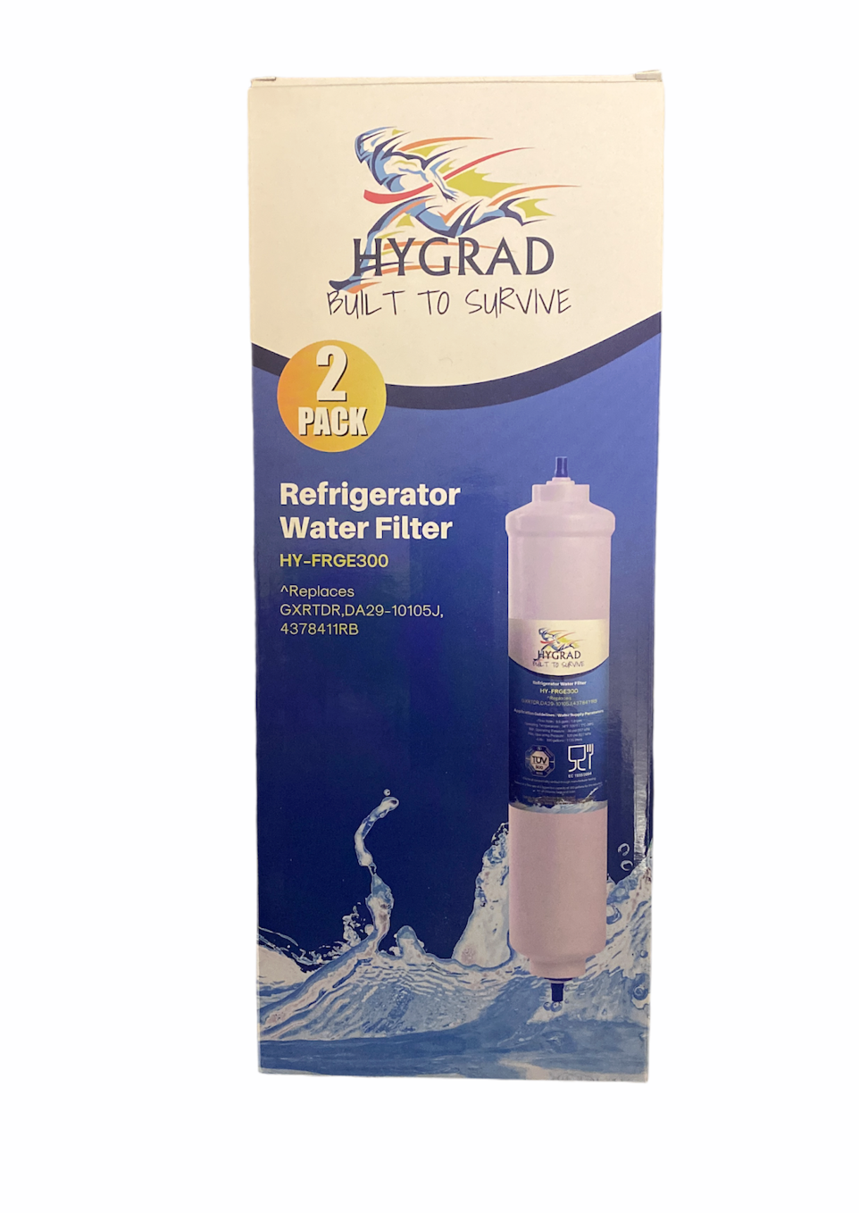 HYGRAD® Replacement Fridge Water Filters Replaces GE, Culligan, Samsung, Brita For DA99-02131A, EF-9603 (Pack of 2,3,6 or 12)