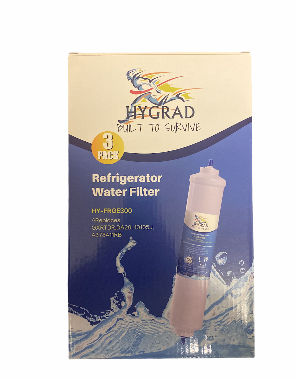 HYGRAD® Replacement Fridge Water Filters Replaces GE, Culligan, Samsung, Brita For DA99-02131A, EF-9603 (Pack of 2,3,6 or 12)