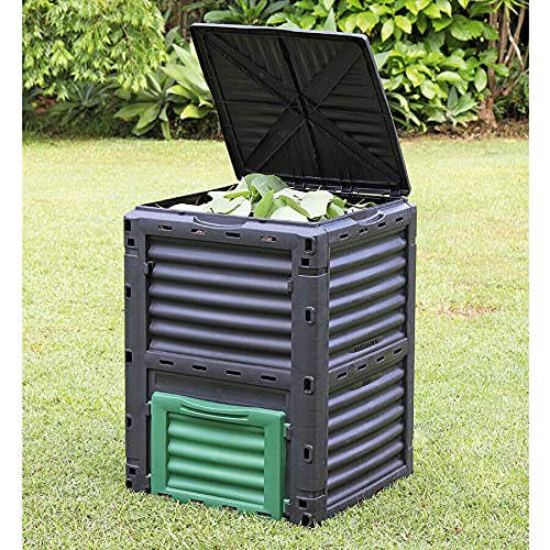 Large Garden Composter Bin Organic Waste Compost Converter Eco Friendly - 300L, Flat Packed