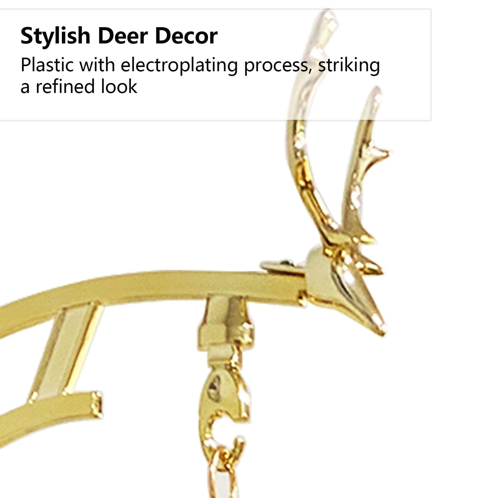 HYGRAD BUILT TO SURVIVE 𝗛𝗬𝗚𝗥𝗔𝗗- Elegant Deer Head Double-Sided Wall Clock- Timekeeping Elegance and Room Decor in One- A Fusion of Functionality and Stunning Wall Art (Blue)