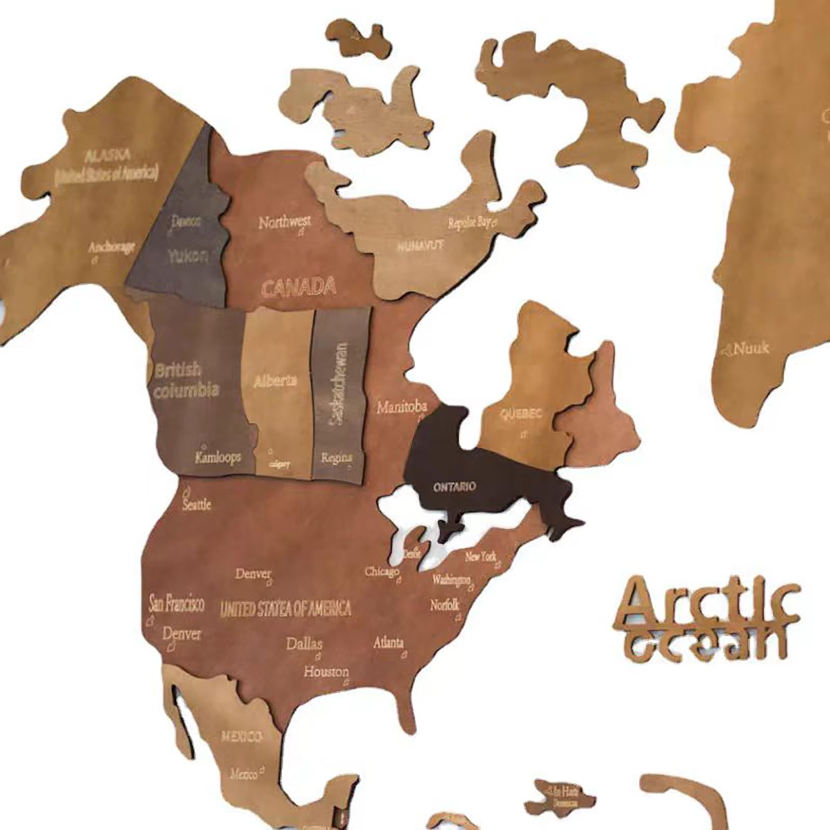 HYGRAD® World Map Wall Art Wooden 3D Vintage Style Large Wall Decor World Map Adhesive Wall Mount Travellers Gift Suitable For Office Hallway Living Room (XXL (300cm x 180cm), Brown Rustic)