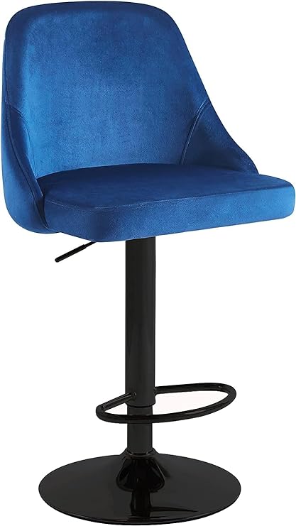 HYGRAD® Velvet Bar Stools Height Adjustable Swivel Soft Padded Velvet Kitchen Bar Stools Home Bar Kitchen Counter Bar stools Kitchen Island Breakfast Stools (1 Pcs)