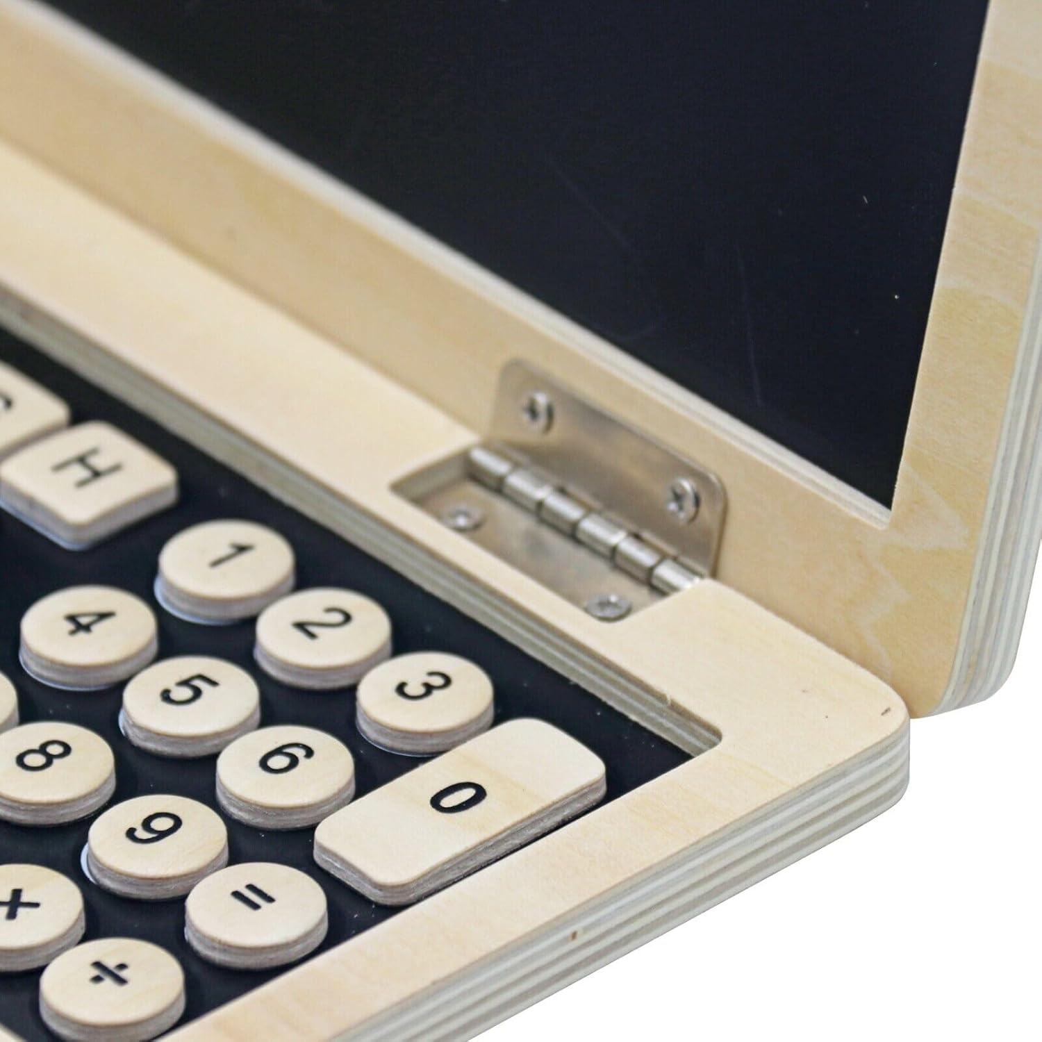 Kids Wooden LapTop And Chalkboard Magnetic Pretend Play Set Early Development Kids Laptop Computer Play Set