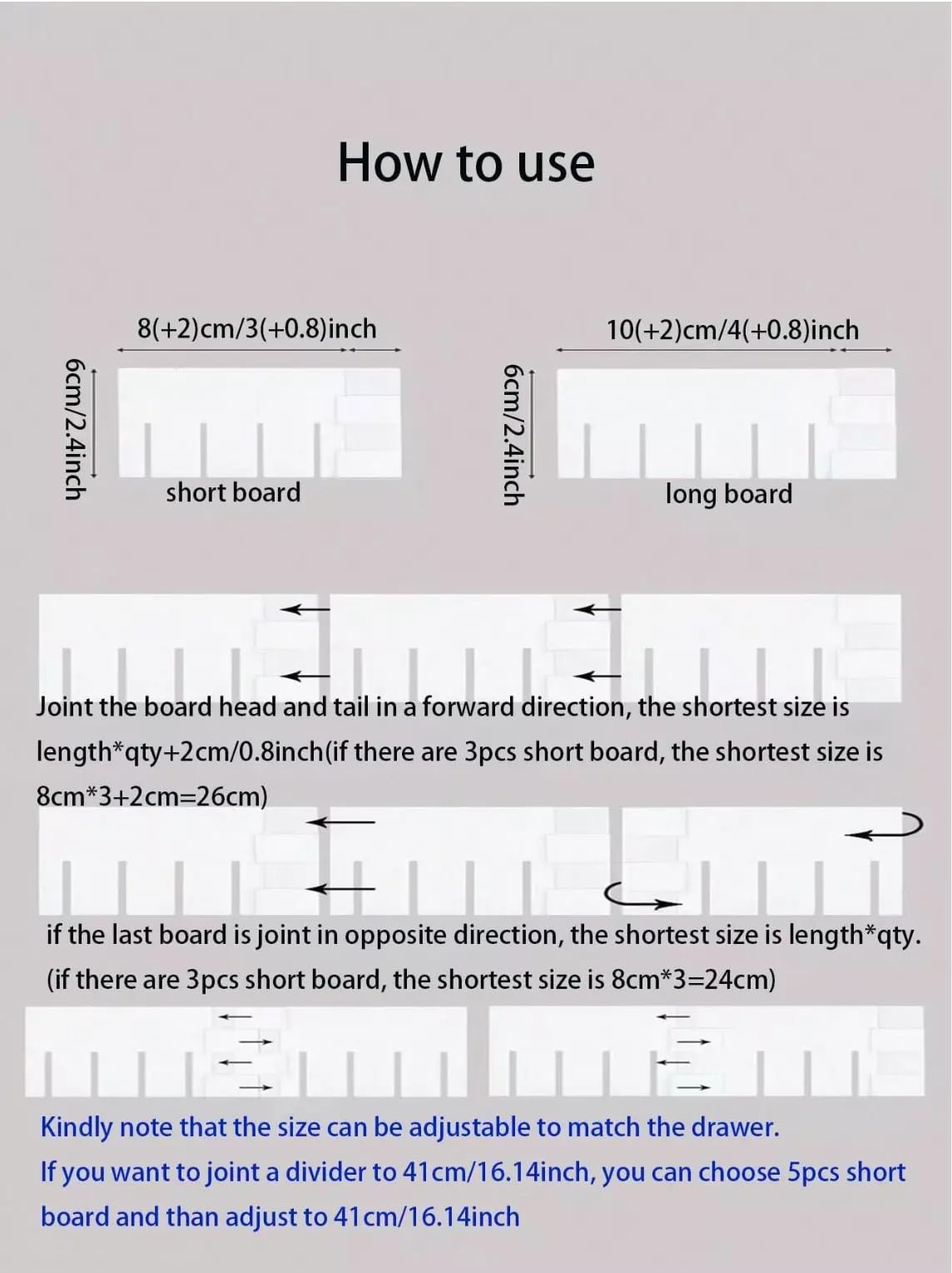 15 Pcs Adjustable Drawer Organiser- 10x0.3x6cm Perfect Clear Plastic Separators for Clothing, Kitchen Utensils, and Office Storage. Maximize Efficiency and Keep Your Home Tidy.