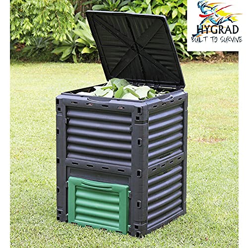 Large Garden Composter Bin Organic Waste Compost Converter Eco Friendly - 300L, Flat Packed