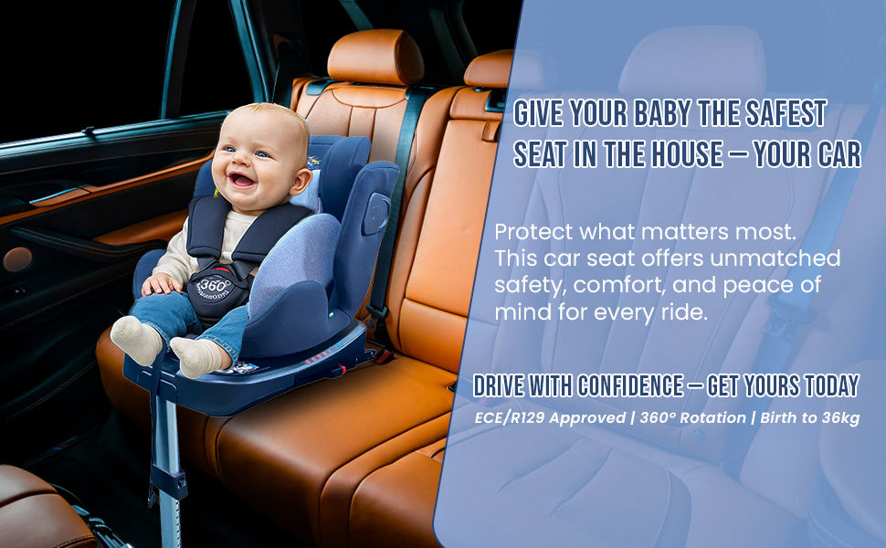 HYGRAD® Baby Infant Car Seat ISOFIX 0+ / 1/2 Age Group ECE/R129 Approved 3 in 1 Baby Children Kids Car Safety Booster Seat Weight Upto 25kg