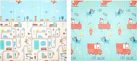 HYGRAD Toddler Floor Play Mat 2 Side Baby Play Mat Reversible Large Soft Gym Plat Mat Crawl Mat for Toddlers