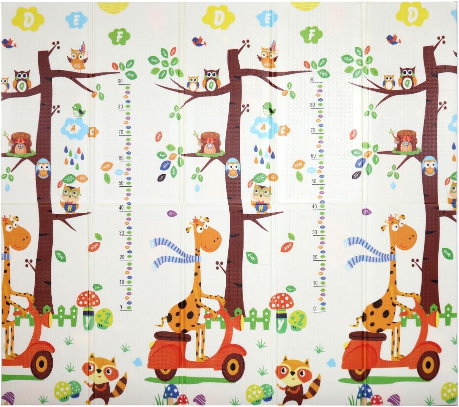 HYGRAD Toddler Floor Play Mat 2 Side Baby Play Mat Reversible Large Soft Gym Plat Mat Crawl Mat for Toddlers