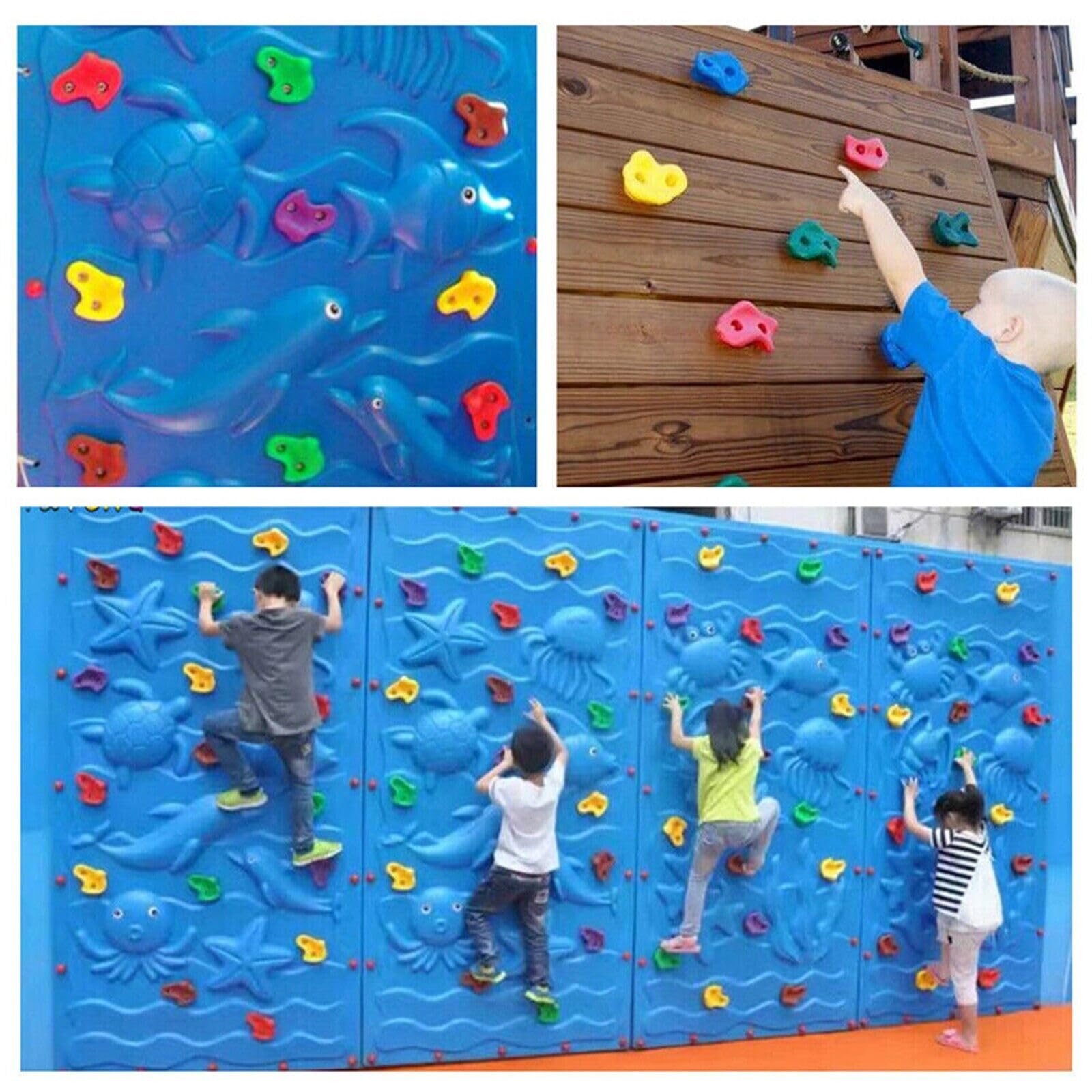 HYGRAD Rock Climbing Holds Outdoor Garden Home Rock Climbing Set of 20 Holds Kids Garden Activity Play Area