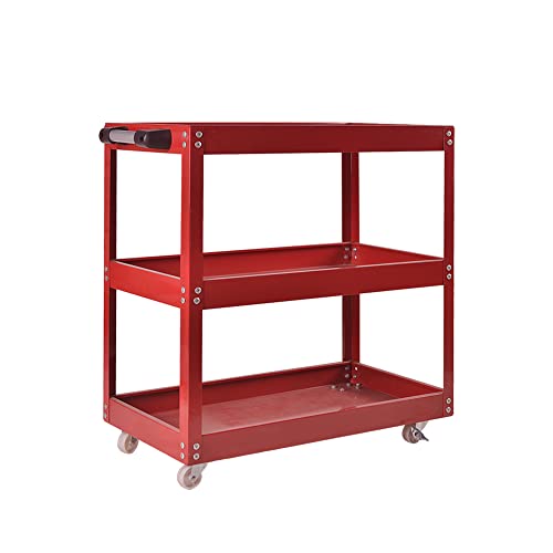 Tool Storage Heavy Duty Durable Garage Trolley Workshop 3 Tier Wheel Cart Shelf HYGRAD®