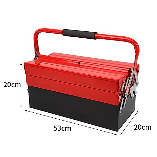 Large Metal Tool Box Heavy Duty Cantilever Tool Box 3 Tier Portable Metal Tool Box Traditional Style Tool Case