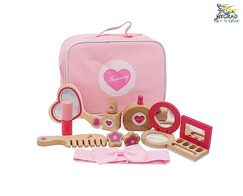 Kid's Wooden Make Up Toy Set Make Over Princess Make Up Toy Pretend Play Vanity Salon Girls Make Up Toy Set Gift HYGRAD®