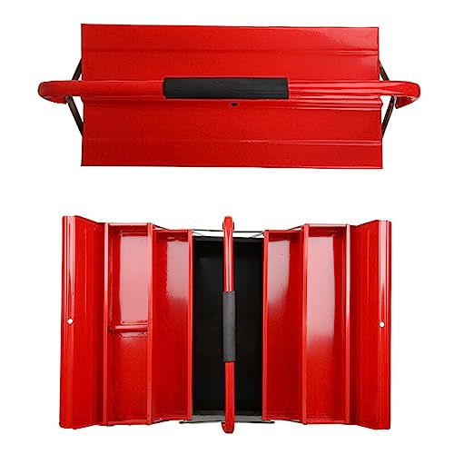 Large Metal Tool Box Heavy Duty Cantilever Tool Box 3 Tier Portable Metal Tool Box Traditional Style Tool Case