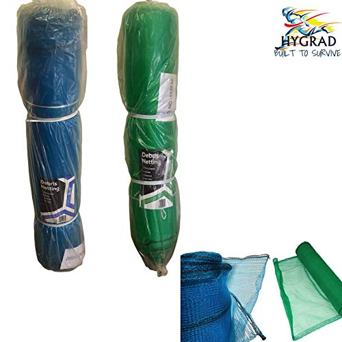 Green or Blue Construction Scaffolding Debris Netting 2M X 50M Protection Netting For Crops, Plants, Gardening And Debris.