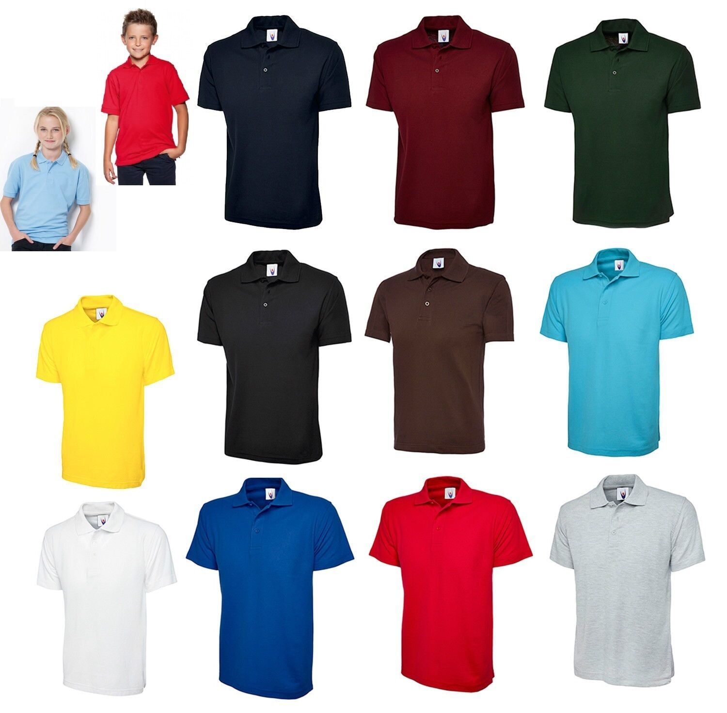 2015 SUMMER FRUIT COLOURS CHILDRENS UNISEX KIDS POLO T SHIRT AGES 3-14 YEARS UK