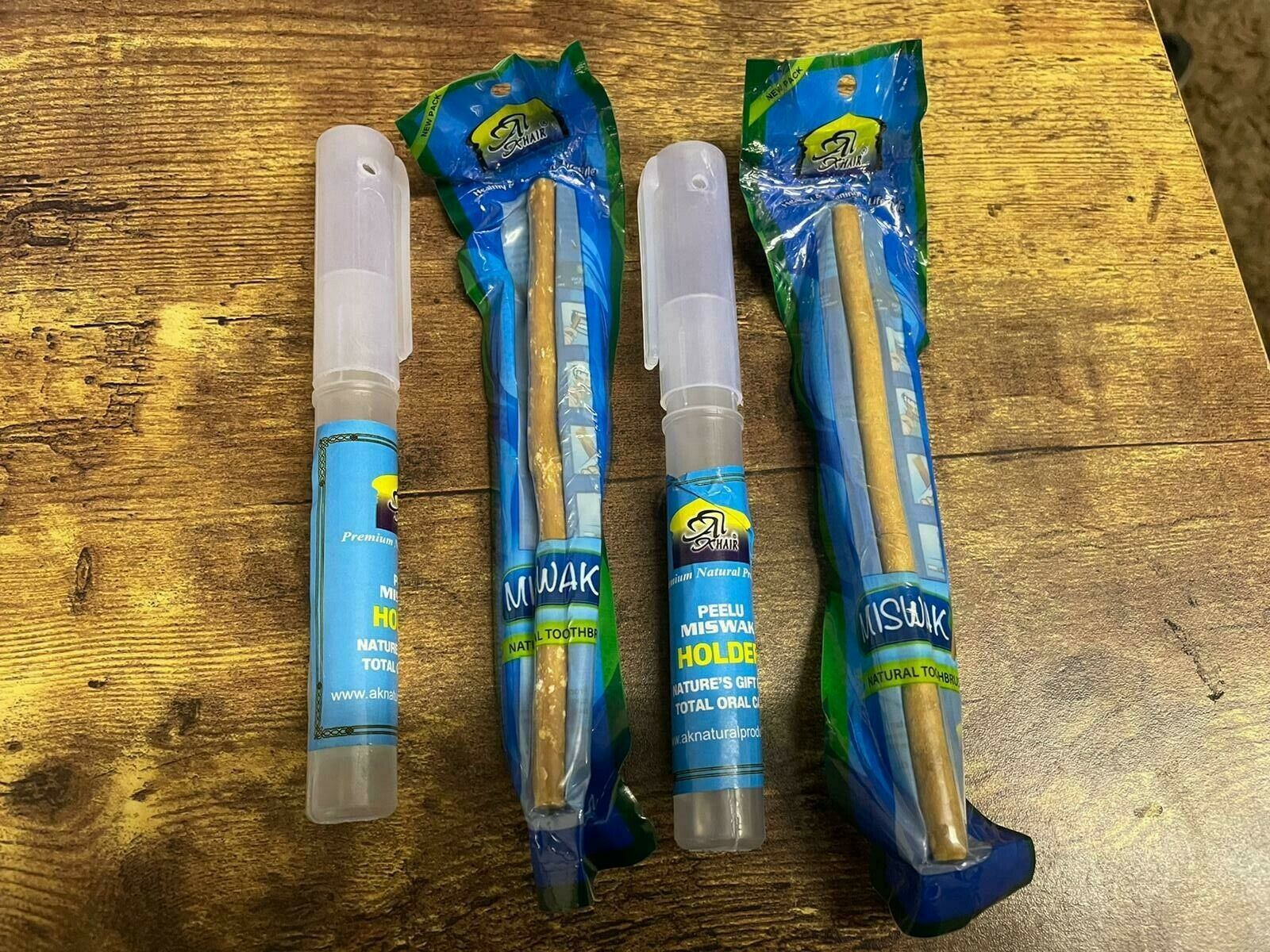Al Mubarak Miswak Dental Toothbrush With Hygienic Holder Siwak Sunnah Brush Gift