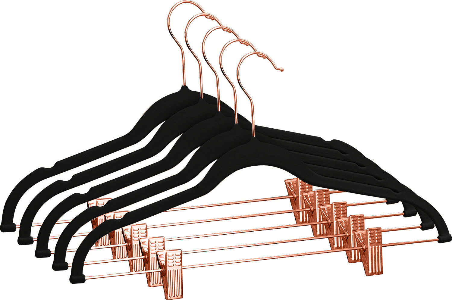 Pack of 12 Velvet Trousers Hangers Velvet Coat Hangers With Clips Velvet Hangers With Clips Wardrobe Clip Hangers Space Saving Hangers