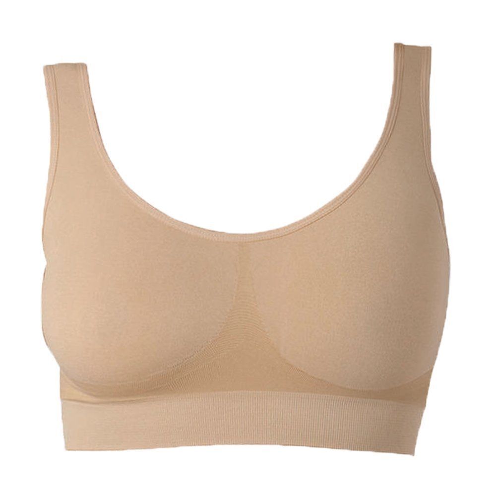 WOMEN LADIES SEAMLESS ORGANIC BAMBOO ECO WEAR BRA SPORTS STRETCH SHAPEWEAR