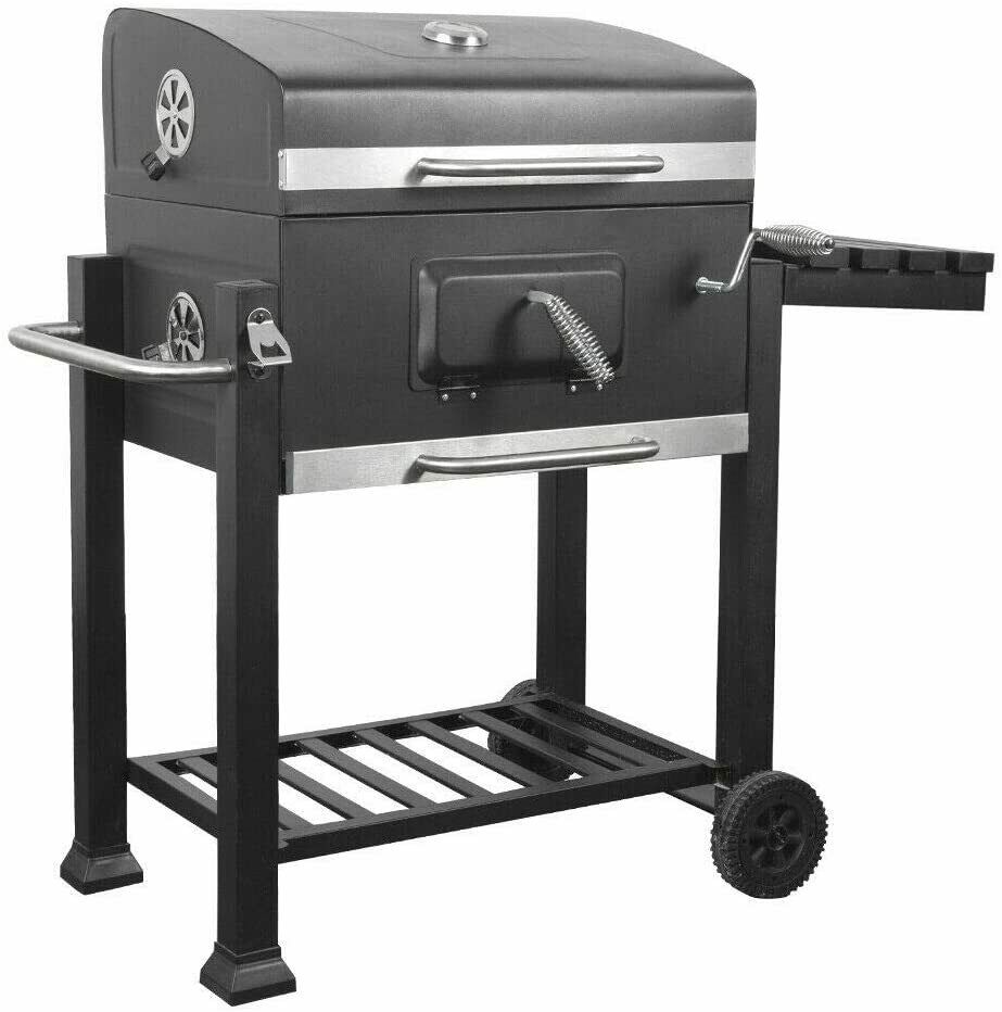 Large BBQ Grill Large Outdoor BBQ Cooking Grill On Wheels With Themometer