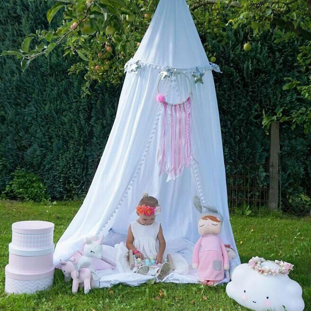 Kids Baby Bed Canopy Bedcover Mosquito Net Curtain Bedding Dome Tent Cotton