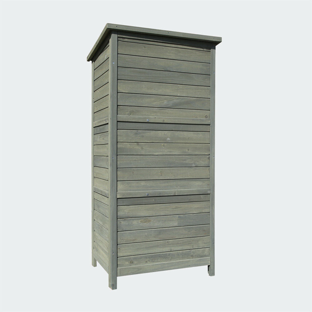 Wooden Outdoor Slim Garden Storage Cabinet Outdoor Wooden Storage Shed For Tools