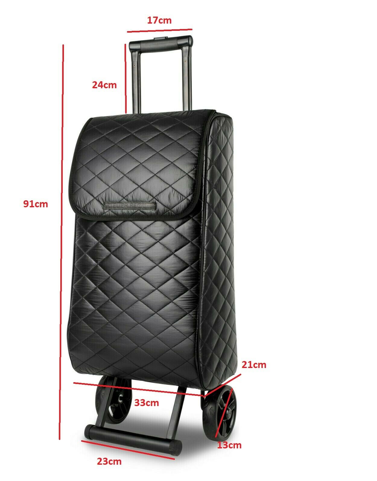Premium Durable Shopping Trolley Elegant Storage Trolley Cart Stand 2 Wheels