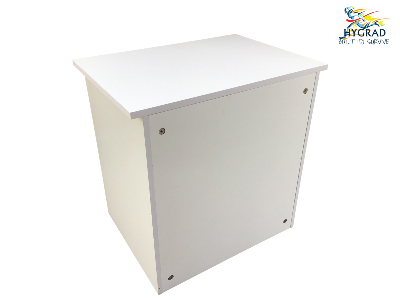 White Wooden Bedside Table Nightstand With Expandable Top Lift & 2 Drawers